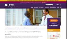 
							         Novant Health First Charlotte Physicians Matthews: Medical Clinic in ...								  
							    
