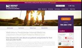 
							         Novant Health Presbyterian Internal Medicine: Primary Care Physician ...								  
							    