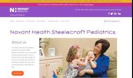 
							         Novant Health Steelecroft Pediatrics > Home								  
							    