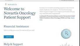
							         Novartis Oncology Patient Support and Financial Assistance								  
							    