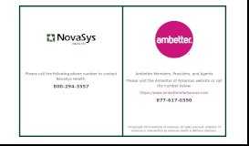 
							         NovaSys Health/Ambetter								  
							    