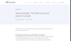 
							         Now Available: The New Azure AD Admin Console - MessageOps								  
							    