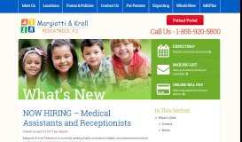 
							         NOW HIRING - Medical Assistants and Receptionists - Margiotti & Kroll ...								  
							    