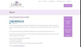
							         Now Joining Emmaus Health! - Caritas Center for Women's Health								  
							    