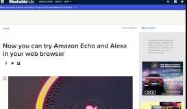 
							         Now you can try Amazon Echo and Alexa in your web browser								  
							    