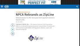 
							         NPCA Rebrands as ZipLine - CSP Daily News								  
							    