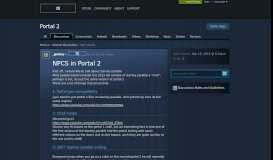 
							         NPCS in Portal 2 :: Portal 2 General Discussions - Steam Community								  
							    