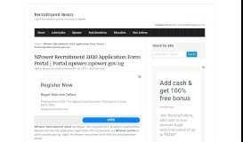 
							         Npower Recruitment 2019/2020 Application Form Portal | www.portal ...								  
							    