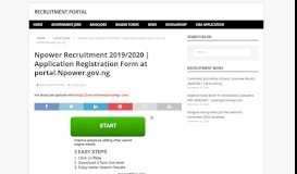
							         Npower Recruitment 2019/2020 | Application ... - Recruitment Portal								  
							    