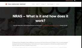 
							         NRAS - What is it and how does it work? | The Hopkins Group								  
							    