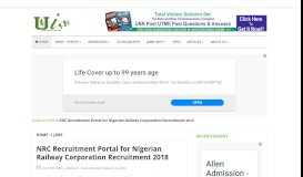 
							         NRC Recruitment Portal for Nigerian Railway Corporation Recruitment ...								  
							    