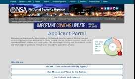 
							         NSA | Applicant Portal | Intelligence Careers								  
							    