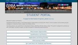 
							         NSA | Student Portal | Intelligence Careers								  
							    