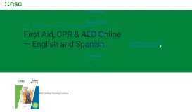 
							         NSC First Aid, CPR And AED Online - National Safety Council								  
							    