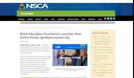 
							         NSCA Education Foundation Launches New Online Portal ...								  
							    