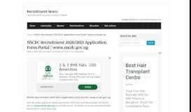 
							         NSCDC Recruitment 2019/2020 Application Form Portal | www.nscdc ...								  
							    