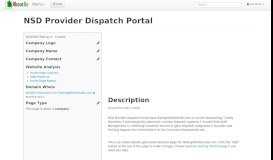 
							         NSD Provider Dispatch Portal - AboutUs								  
							    