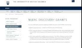 
							         NSERC Discovery Grants | SPARC								  
							    