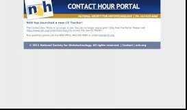 
							         NSH Contact Hour Portal								  
							    