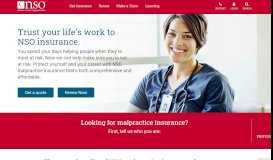 
							         NSO: Nursing Malpractice Insurance, Liability Insurance Nurses								  
							    