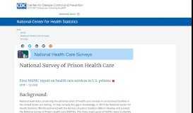 
							         NSPHC - About the National Survey of Prison Health Care - CDC								  
							    