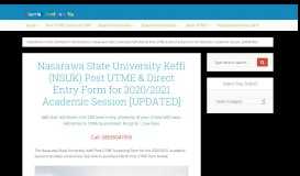 
							         Nsuk Post-UTME Form - Latest Nigerian University and Polytechnic ...								  
							    