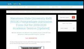
							         NSUK postgraduate admission form - Latest Nigerian University and ...								  
							    
