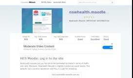 
							         Nswhealth.moodle.com.au website. HETI Moodle: Log in to ...								  
							    