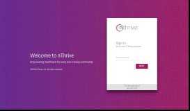 
							         nThrive Sign In								  
							    