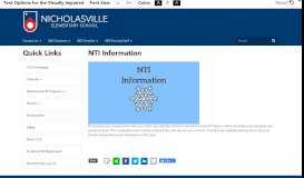 
							         NTI Information - Nicholasville Elementary School								  
							    