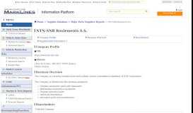 
							         NTN-SNR Roulements S.A. - MarkLines Automotive Industry Portal								  
							    