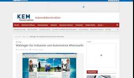 
							         NTN-SNR Wälzlager für Industrie und Automotive Aftermarkt ...								  
							    