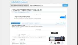 
							         ntpcexemployees.co.in at WI. NTPC- Superannuated Employees ...								  
							    