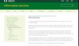 
							         NTS Services | Information Services								  
							    