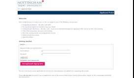 
							         NTU Applicant Portal - Nottingham Trent University								  
							    