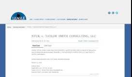 
							         NTUK v. TAYLOR SMITH CONSULTING, LLC - Leagle.com								  
							    