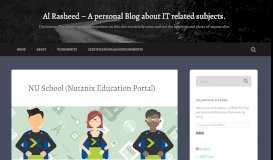 
							         NU School (Nutanix Education Portal) – Al Rasheed – A personal Blog ...								  
							    