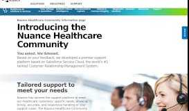 
							         Nuance healthcare support customer information page | Nuance								  
							    