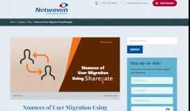 
							         Nuances of User Migration Using Sharegate | Netwoven								  
							    
