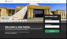 
							         NUB Portal Login Area								  
							    