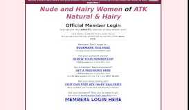 
							         Nude & Hairy - Member Login for ATK Natural & Hairy								  
							    