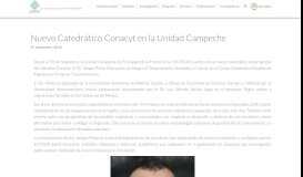 
							         Nuevo Catedrático Conacyt ... - Portal de El Colegio de la Frontera Sur								  
							    