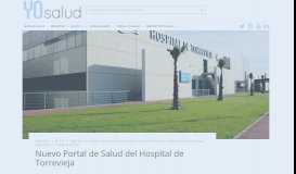 
							         Nuevo Portal de Salud del Hospital Universitario de Torrevieja								  
							    