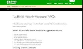 
							         Nuffield Health Account FAQ's | Nuffield Health								  
							    