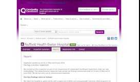 
							         Nuffield Health Exeter Hospital - CQC								  
							    
