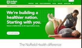 
							         Nuffield Health: Private Hospitals, Gyms, Corporate Fitness								  
							    
