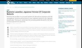 
							         Numerix Launches Japanese Version Of Corporate Website - Global ...								  
							    
