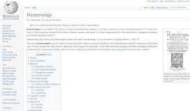 
							         Numerology - Wikipedia								  
							    