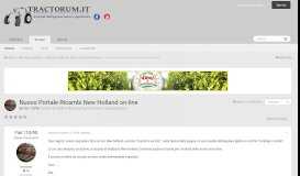 
							         Nuovo Portale Ricambi New Holland on-line - Macchine Agricole ...								  
							    