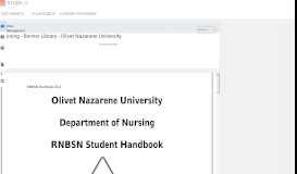 
							         Nursing - Benner Library - Olivet Nazarene University								  
							    